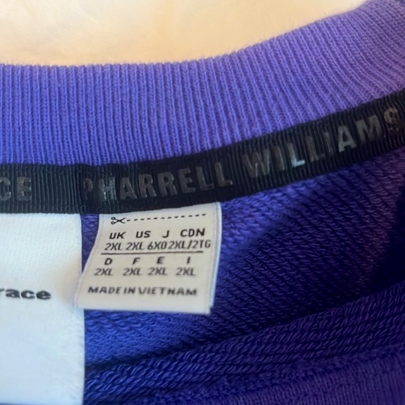 Pharrell/Humanrace x Adidas Men’s Purple 2XL Crewneck Sweatshirt - Picture 5 of 5
